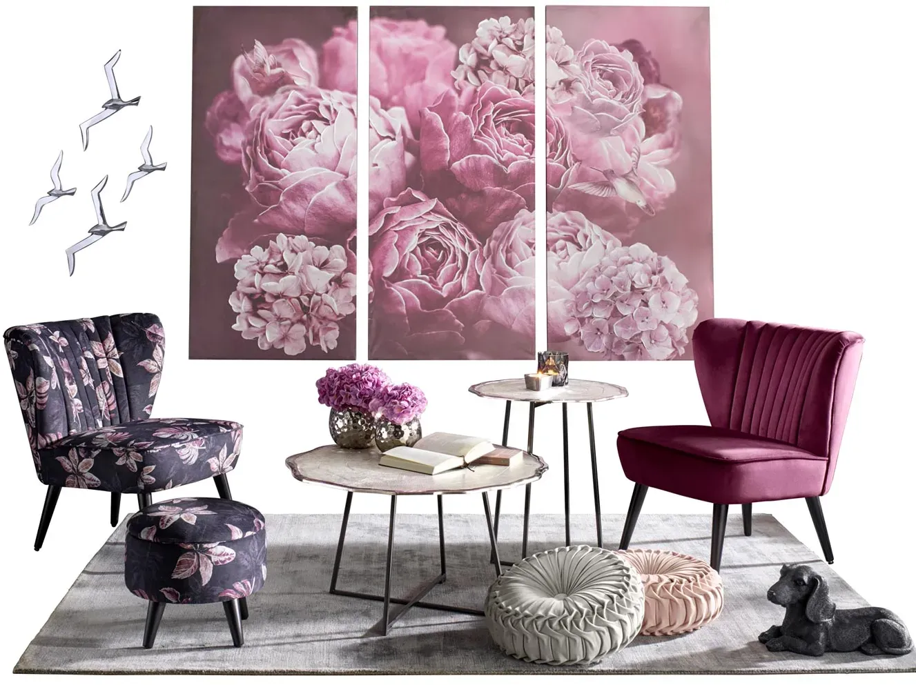 Bild HEINE HOME, lila (farbe bild(er): beere), B:210cm H:150cm T:3cm, Bilder, Bild