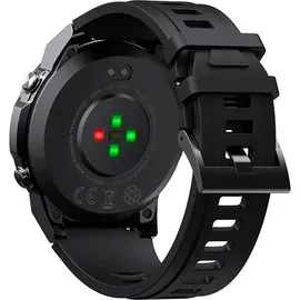 Zeblaze Vibe 7 Pro BT 22 mm Kunststoffgehäuse schwarz Sportarmband schwarz One Size