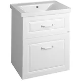a&n&a aQualine Aqualine Waschbeckenunterschrank FAVOLO Unterschrank 57x72,5x44,6cm, Weiß matt Aqualine-FV260 weiß