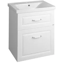 a&n&a aQualine Aqualine Waschbeckenunterschrank FAVOLO Unterschrank 57x72,5x44,6cm, Weiß matt Aqualine-FV260 weiß