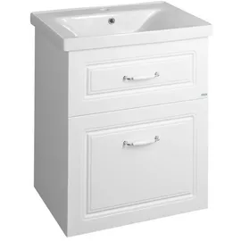 a&n&a aQualine Aqualine Waschbeckenunterschrank FAVOLO Unterschrank 57x72,5x44,6cm, Weiß matt Aqualine-FV260 weiß