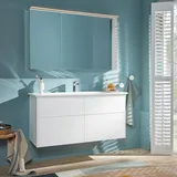 Villeroy & Boch Finero Waschtischunterschrank 120 cm mit Waschtisch und Spiegelschrank, 4 Auszüge