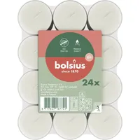 Bolsius Teelichte 24er Flatpack 6 Stunden transparenter Cup weiß Teelicht