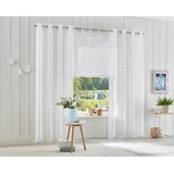 my home Gardine Assen, my home, Ösen (2 St), transparent, Voile, Transparent, Voile, Polyester weiß 140 cm x 145 cm