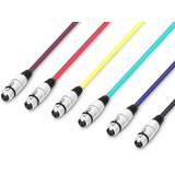 Adam Hall Cables 3 STAR MMF 0050 SET - Mikrofonkabel Set Adam Hall® XLR Female x XLR Male | 0,5 m