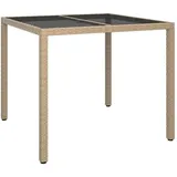 vidaXL Gartentisch 90 x 90 x 75 cm Beige
