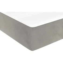 vidaXL Taschenfederkernmatratze Hellgrau 100x200x20 cm Samt