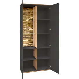 Mäusbacher Vitrine Faro 81 x 42 x 180 cm Anthrazit matt
