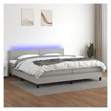 vidaXL Boxspringbett 200 x 200 cm Hellgrau