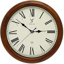 Holzwerk Wanduhr 35,0 cm 35x35x2,2 beige/braun/weiß
