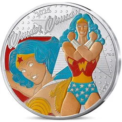 Die offizielle französische Silbermünze "Wonder Woman"