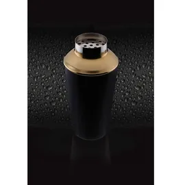 Barcraft Cocktail Set 3-teilig Edelstahl Shaker Jigger Sieb Mattschwarz Gold