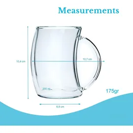 Intirilife Latte Macchiato Glas 0,2 l 2-tlg.