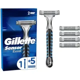Gillette Sensor Excel Rasierer + 3 Klingen