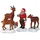 Lemax Weihnachtsmann füttert Rentiere, Set mit 4 Figuren, Weihnachts-Kollektion