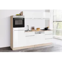 OPTIFIT Küchenzeile Bern 240 cm weiß hochglänzend