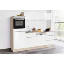 OPTIFIT Küchenzeile Bern 240 cm weiß hochglänzend