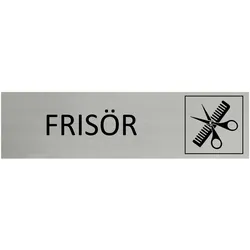 CombiCraft Aluminium Türschild Frisör 165x45mm mit 3M-Tape