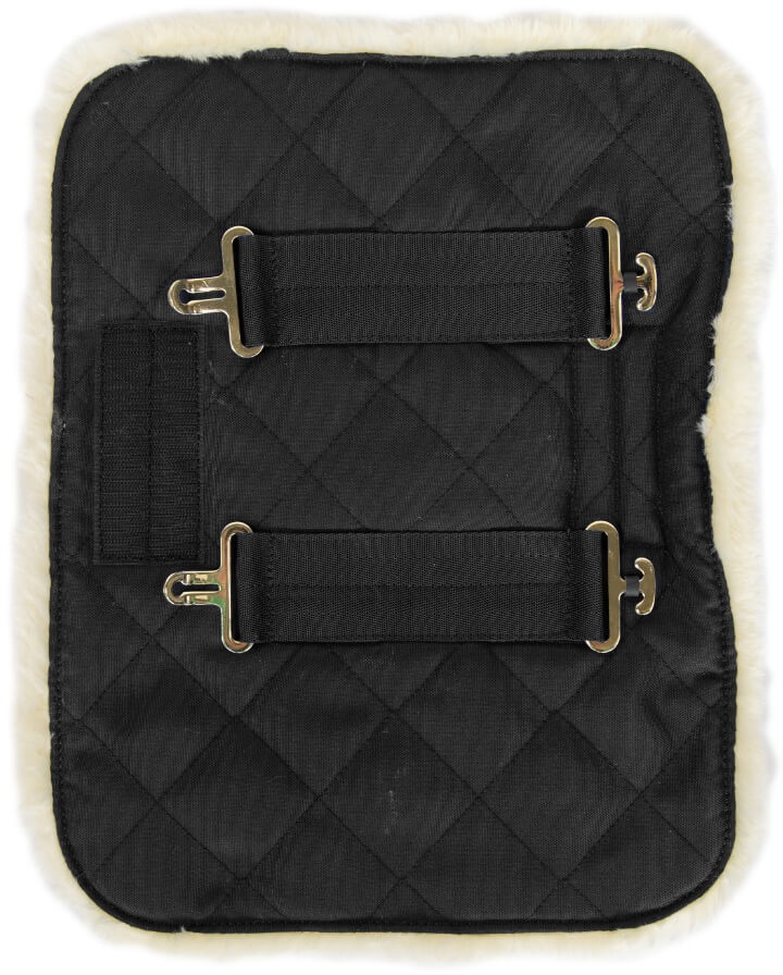 Kentucky Horsewear Chest Expander Quilted mit Lammfell und doppeltem T-Hakenverschluss, Black