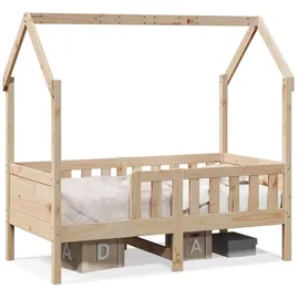 vidaXL Hausbett 70 x 140 cm Kiefer massiv braun