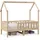 vidaXL Hausbett 70 x 140 cm Kiefer massiv braun