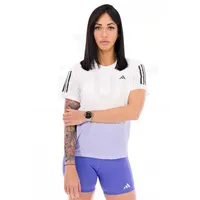 adidas Own The Run Climacool 3-Streifen T-Shirt White / Violet Tone L