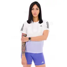 adidas Own The Run Climacool 3-Streifen T-Shirt White / Violet Tone L
