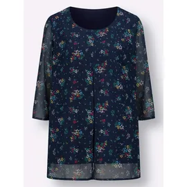 Classic Basics Longbluse blau 50