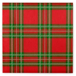 Airlaid Serviette Charles, 40 x 40 cm, 50 Stück - Mank - Schottenmuster Karodesign