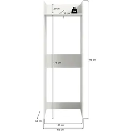 xonox.home Waschmaschinenschrank weiß – Maße cm B: 66 H: 195