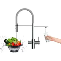 VIZIO 3 Wege Wasserhahn Einhebelmischer Grau