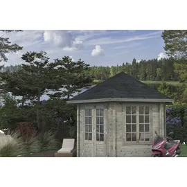 Palmako Holz-Pavillon Hanna inkl.Fußboden Grau BxT: 303 cm x 303 cm FSC®