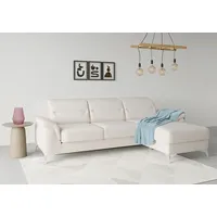 Ecksofa SIT & MORE "Sinatra L-Form", beige (creme), B:258cm H:85cm T:170cm, 100% Polyester, Sofas, Ecksofa, mit Recamiere, optinal mit Kopfteilverstellung und Armteilfunktion