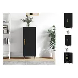 vidaXL Sideboard Schwarz 34,5x34x90 cm Holzwerkstoff