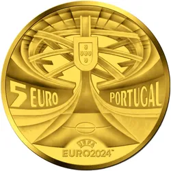 Offizielle Portugal Gold-Gedenkmünze zur UEFA EURO 2024TM