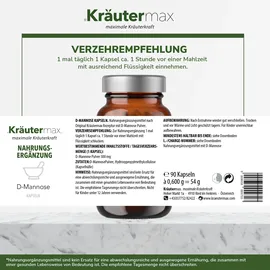 kräutermax – naturheilmittel seit 1890 D-Mannose Kapseln 90 St.