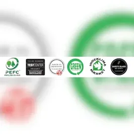 VCM Eckschreibtisch Plus Eiche / Weiß