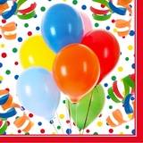 Papstar Servietten, Servietten "Lucky Balloons" 100 x 33 cm)