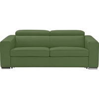 Egoitaliano Schlafsofa Cabiria, Sofa inkl. Schlaffunktion, Kopfteile verstellbar, mit Metallfüßen grün