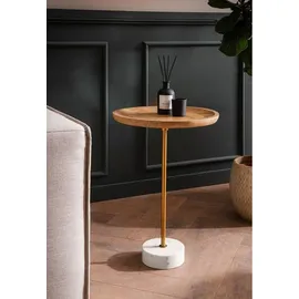 Wohnling Beistelltisch Mango Marmor B/H/T: ca. 40x55x40 cm)