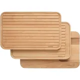 Brabantia Schneidebrett-Set Holz 2 25 x 40 cm Braun