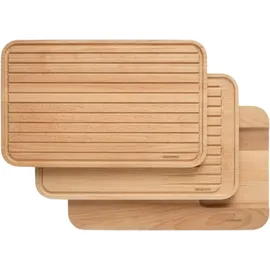 Brabantia Schneidebrett-Set Holz 2 25 x 40 cm Braun