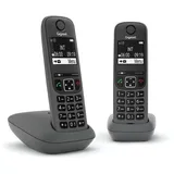 Gigaset AE690 Duo Schnurlostelefon ohne Anrufbeantworter anthrazit