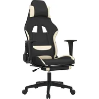 vidaXL Gaming-Stuhl mit Fußstütze Schwarz PC