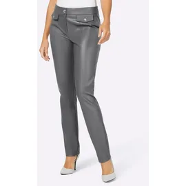 CREATION L Jerseyhose Lederimitat-Hose grau L