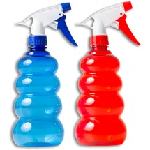 IPEA 2 Sprühflasche 500 ml – Sprühflasche für Wasser und Flüssigkeiten – Set mit 2 Stück – Mehrzweck-Kunststoff-Sprühflasche für Haus, Bad, Haare, Pflanzen, Garten, Reinigungsmittel, Reinigungsmittel
