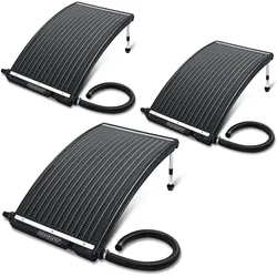 Poolheizung Solar 3er-Set Anthrazit 110x69x14cm