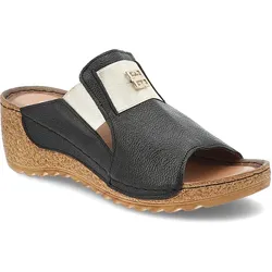 Schwarze Flip-Flops Armodo Keilschuhe, 36