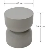 ELEMENTI Beistelltisch rund, Betontisch, Vielfalt an Stilen, Gartentisch (1 Tisch), wetterbeständig, pflegeleicht grau CHRONOS rund | 45 cm x 50.8 cm