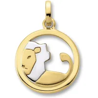 Sternzeichenanhänger ONE ELEMENT "Sternzeichen Anhänger aus 333 Gelbgold", gold, Schmuckanhänger, Damen, Loewe, Steinbock, Gelbgold 333 Gold, Gelbgold 333, Gold, das perfekte Geburtstagsgeschenk für Frau und Mann